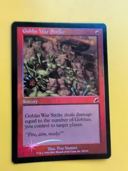 Goblin War Strike. Sorcery MTG FOIL Shooting Star. Scourge 2003 Card. - Image 2