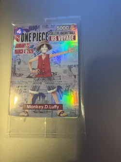 One Piece US Voyage Monkey.D.Luffy Rutgers Basketball Promo Card Holo Sealed - Image 1