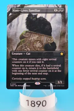 MTG Nine-Lives Familiar (Borderless) Foundations Regular #321 - Image 1