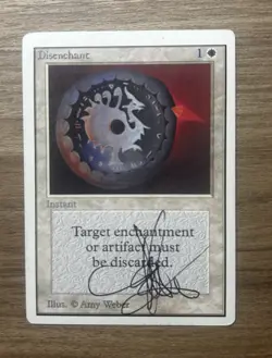 DISENCHANT SIGNED AMY WEBER UNLIMITED MTG magic The Gathering - Image 1