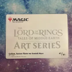 MTG Lord Of The Rings Gold Stamped Art Series Gollum, Patient Plotter 41/81 - Image 2