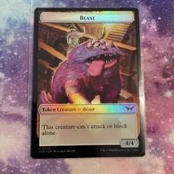 Beast / Manifest MTG DSK FOIL token - Image 2