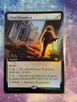 1x Final Showdown, Foil Extended Art, Outlaws of Thunder Junction MTG NM - Image 1