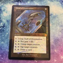 MTG Staff of Domination FOIL Brothers' War Retro Frame Artifacts 56 NM - Image 1