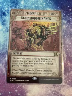 MTG Electrodominance Showcase Borderless Foil ** Breaking News ** English (NM) - Image 1