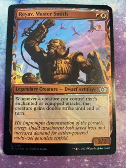 HALO FOIL - MTG Reyav, Master Smith 187 March of the Machine Uncommon - Image 1