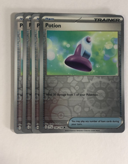 Pokemon TCG Scarlet & Violet 4x Playset Reverse Holographic Potion 188/198 NM - Image 1