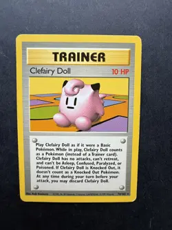 Pokemon Cards: Clefairy Doll 70/102: Base Set Rare Trainer: MP - Image 1