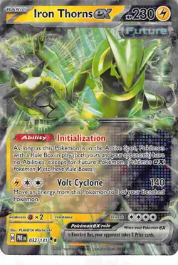 Iron Thorns ex 032/131 Double Rare Prismatic Evolutions Pokemon Reverse Holo NM - Image 1