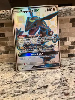 Rayquaza GX 177A/168 Alternate Art Holo Jumbo Promo Pokemon Card - Image 1