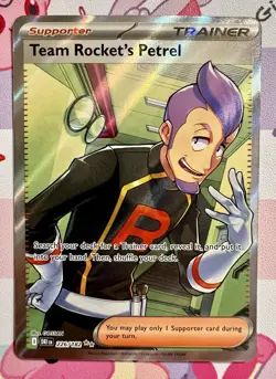 Pokemon TCG Team Rocket's Petrel 226/182 Sv10: Destined Rivals Holo NM - Image 1