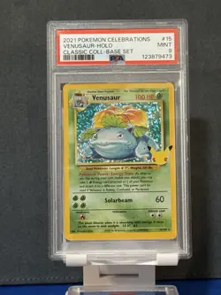 GRADED PSA 9 2021 Pokemon Celebrations Venusaur-Holo Classic COLL-Base Set #15 - Image 1