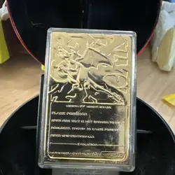 Pokemon 1999 Burger King Charizard 23 Karat Gold Plated With Ball Container - Image 2