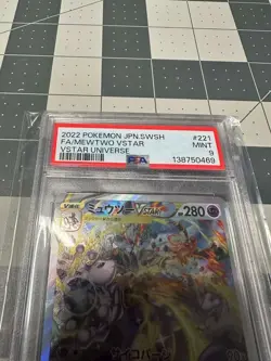 2022 POKEMON JPN SWORD & SHIELD VSTAR UNIVERSE #221 FULL ART/MEWTWO VSTAR PSA 9 - Image 2