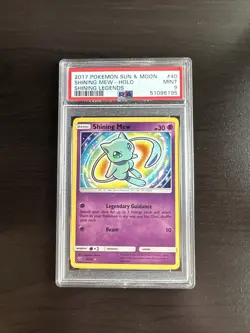 Pokemon TCG Sun And Moon Shining Legends Shining Mew PSA 9 - Image 1