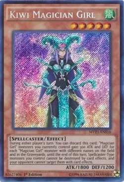 Yugioh! LP Kiwi Magician Girl - MVP1-ENS16 - Secret Rare - 1st Edition Lightly P - Image 1