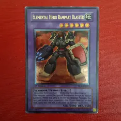 Yugioh Elemental Hero Rampart Blaster EEN-EN033 1st Edition Ultimate Rare - Image 1