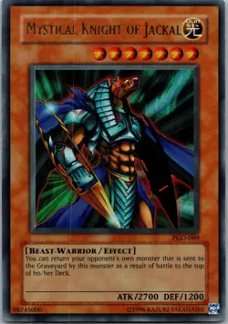 Yugioh Mystical Knight of Jackal PGD-069 Original Print Ultra Rare NM - Image 1