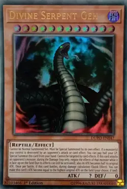 DUPO-EN047 DIVINE SERPENT GEH ULTRA RARE 1ST EDITION YuGiOh CARD - Image 1
