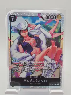 Ms. All-Sunday OP14-084 SR CCG Card - One Piece The Azure Sea's Seven - Image 1