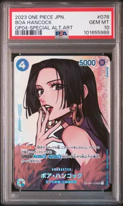 Boa Hancock SP Alt Art OP04-078 Japanese One Piece Card PSA 10 - Image 1