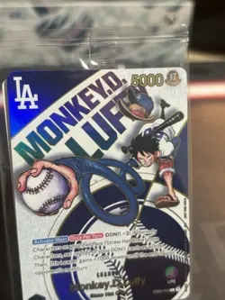 One Piece x Dodgers Collaborative Promo Card Monkey D. Luffy (Sealed) - Image 1
