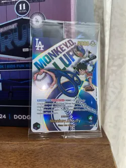 One Piece x Dodgers Collaborative Promo Card Monkey D. Luffy (Sealed) - Image 1