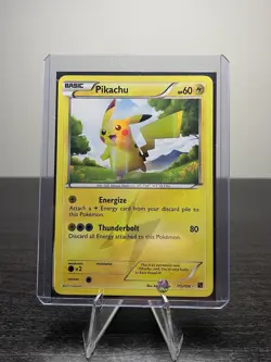 Pikachu - 115/114 - Pokemon Black White Holo Card Secret Rare NM - Image 3