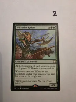 Wolverine Riders Kaldheim Commander MTG Magic Card, Near Mint Condition - Image 1