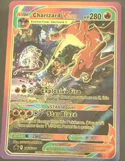 Pokemon Charizard VSTAR GOLD Foil Fan Art Collector Card- 280 HP (NON-GRADED) - Image 1