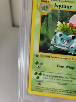 1999 Pokemon TCG Base Set FIRST EDITION Ivysaur Card 30/102 PSA 8 - Image 2
