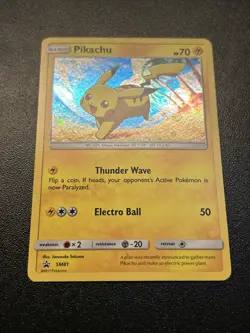 Pikachu SM81 Black Star Promo Holo Rare Card Pokemon Trading Card Game - Image 3