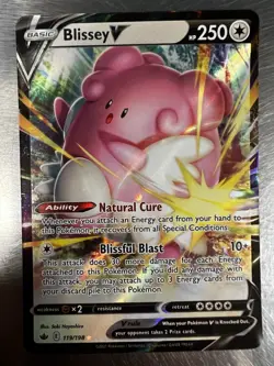 Blissey V 119/198 Chilling Reign Holo Ultra Rare Pokemon Card TCG English NM - Image 1