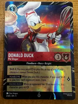 Donald Duck - Pie Slinger 2 Disney Lorcana Promo Cards Holo - Image 1