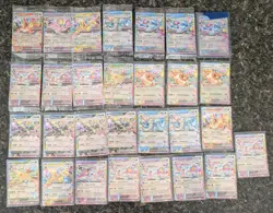 Pokemon PRISMATIC EEVEE EVOLUTION Double Rares 36 Card LOT Stamped, Sealed, More - Image 1