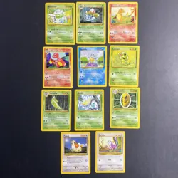 Base Set 1999 Cards Lot - Pokemon Cards - 11x Cards Lot MP-LP - Image 1