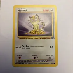 Pokemon TCG Meowth Jungle 56/64 Unlimited Card 1999 - Image 1