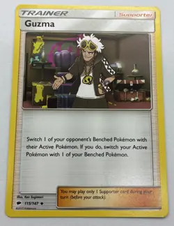 Pokemon TCG Guzma Burning Shadows SM03 115/147 Non-Holo Card NM Condition - Image 1