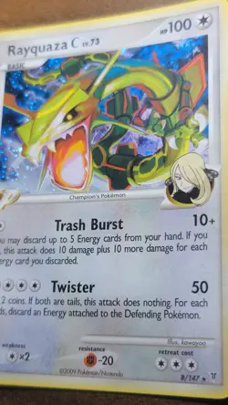 Rayquaza C 8/147 Supreme Victors Holo Pokemon TCG Card - Image 3