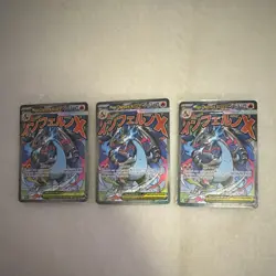 Pokemon TCG 3 Card Lot Foil Mega Charizard X EX (sealed upc promos) 2 cards per - Image 1