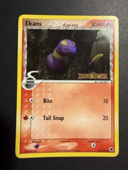 LP Ekans 47/101 EX Dragon Frontiers Stamped Reverse Holo Pokemon card English - Image 1