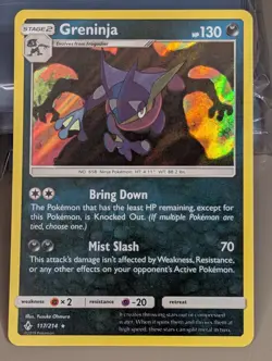 Greninja Charizard Shadow 117/214 LP Holo Unbroken Bonds Pokemon Card! - Image 1