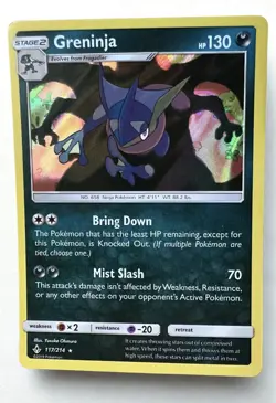 Greninja Charizard Shadow 117/214 LP Holo Unbroken Bonds Pokemon Card! - Image 2