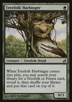 Treefolk Harbinger / Annonciatrice Sylvine ENGLISH LP Lorwyn magic mtg - Image 1