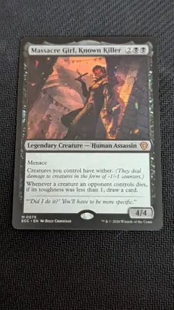 4x Massacre Girl, Known Killer NM-Mint, English Commander: Lorwyn Eclipsed MTG M - Image 1