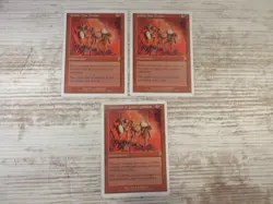 3x Goblin War Drums - 7th Edition - NM/EX - 2x English 1x French - OOP MTG - Image 1