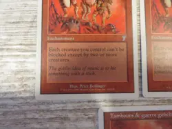 3x Goblin War Drums - 7th Edition - NM/EX - 2x English 1x French - OOP MTG - Image 2