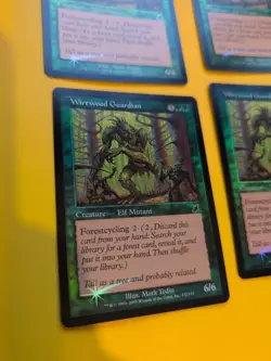 Wirewood Guardian Playset. MTG FOIL Shooting Star. Scourge 2003 4 Card. mutant - Image 4