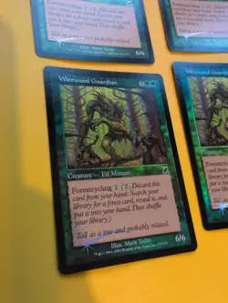 Wirewood Guardian Playset. MTG FOIL Shooting Star. Scourge 2003 4 Card. mutant - Image 5