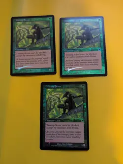 Treetop Scout x3. Elf MTG FOIL Shooting Star. Scourge 2003 3 Card. - Image 1